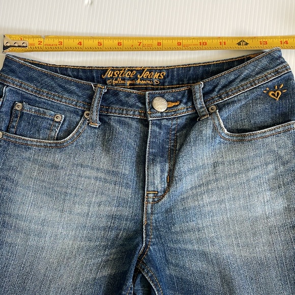 Justice simply low, cropped, Capri, jeans.  Girls size 12 1/2 - Picture 3 of 14